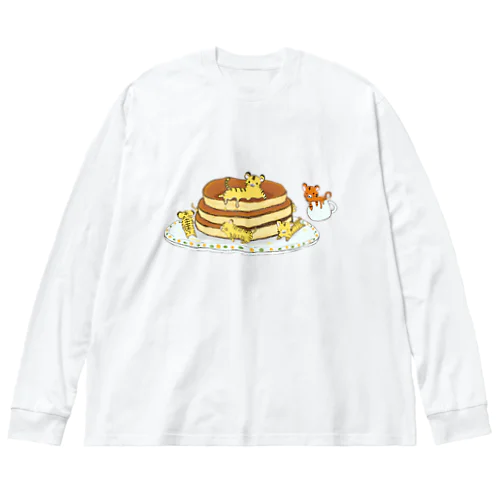 溶けタイガーwithパンケーキ ビッグシルエットロングスリーブTシャツ