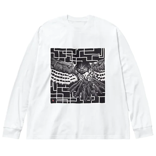 梟 ビッグシルエットロングスリーブTシャツ