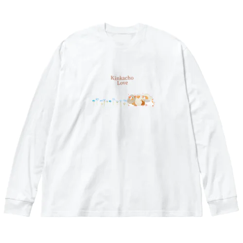 キンカチョウのネモフィラデザイン Big Long Sleeve T-Shirt