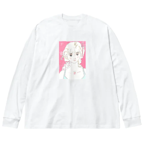 薔薇色の木子ちゃん ビッグシルエットロングスリーブTシャツ