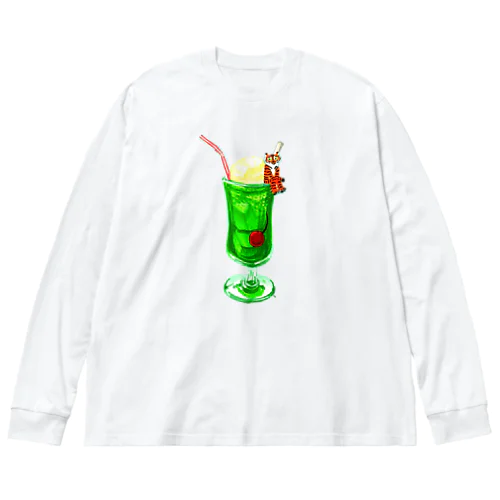 クリームソーダとトラちゃん Big Long Sleeve T-Shirt