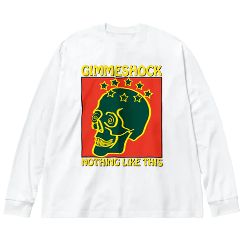 GIMME SHOCK!!! green ビッグシルエットロングスリーブTシャツ