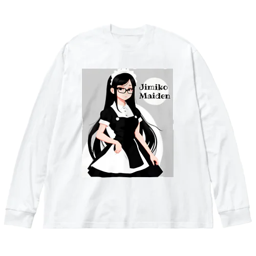  【Jimiko Maiden】困り顔メイド ビッグシルエットロングスリーブTシャツ