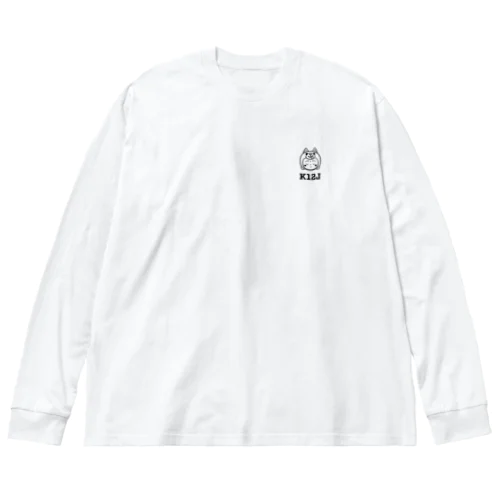 着ぐるみ 戌地蔵　ｰ胸ワンポイント顔Tｰ Big Long Sleeve T-Shirt