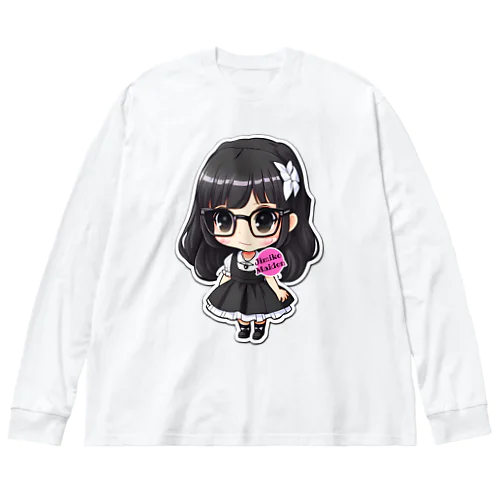 【Jimiko Maiden】メイド地味子さん Big Long Sleeve T-Shirt