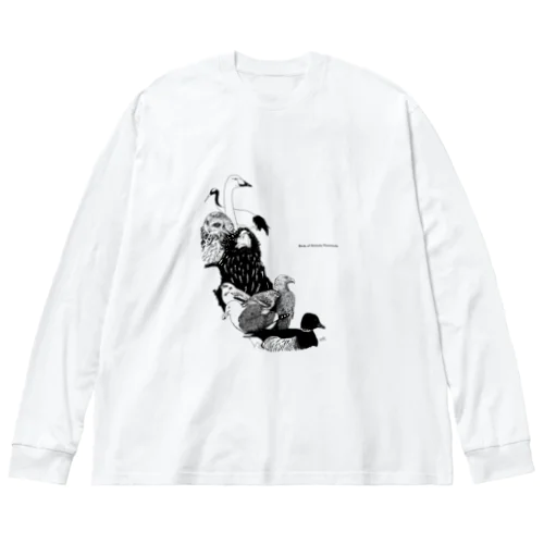 野付半島の野鳥 Big Long Sleeve T-Shirt