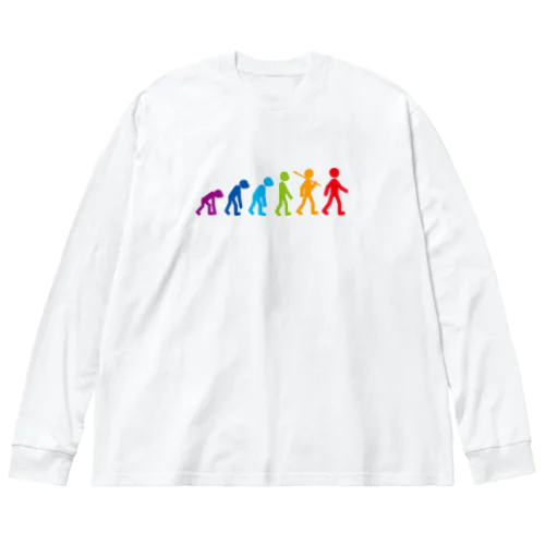 人類の進化 ピクトグラム Big Long Sleeve T-Shirt