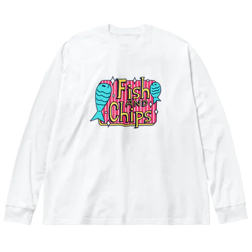 POP誘惑「FISH&CHIPS」 ビッグシルエットロングスリーブTシャツ