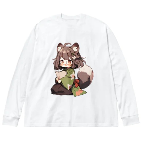 たぬっぺ  (Tanuppe)  ver.5 狸の神様、たぬき、タヌキ Big Long Sleeve T-Shirt