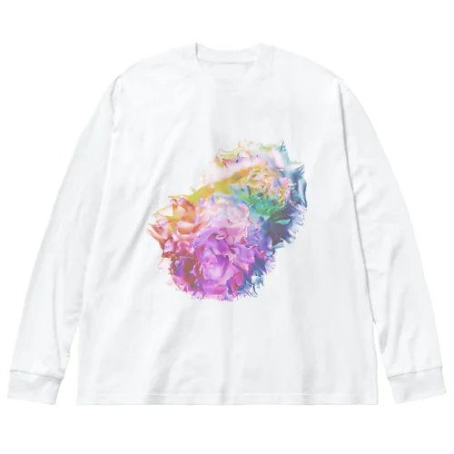 Rainbow Carnation Big Long Sleeve T-Shirt