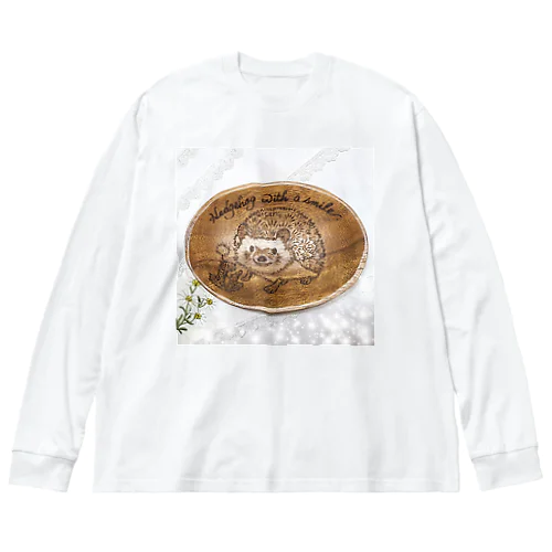 笑うハリネズミとタンポポの綿毛. Big Long Sleeve T-Shirt