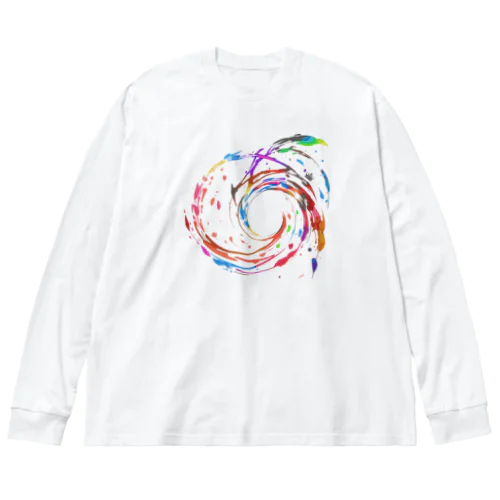 彩渦 Big Long Sleeve T-Shirt