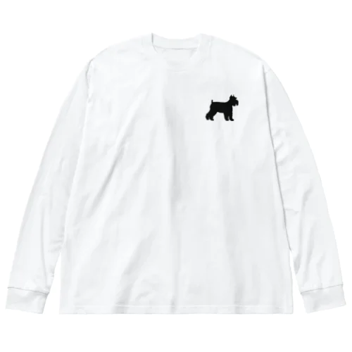 シュナウザーのシルエットシリーズ Big Long Sleeve T-Shirt