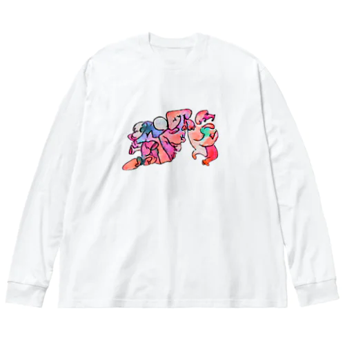 オバケのおもちゃの取り合い Big Long Sleeve T-Shirt