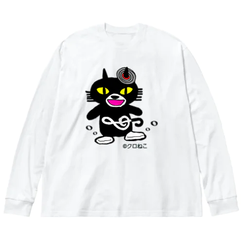 アワにゃん(透過) ビッグシルエットロングスリーブTシャツ