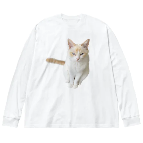 angry cat ビッグシルエットロングスリーブTシャツ