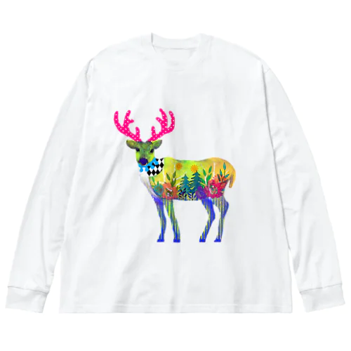 鹿 ピノコ Big Long Sleeve T-Shirt