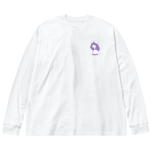 うわのそらchan(胸元ロゴ) Big Long Sleeve T-Shirt