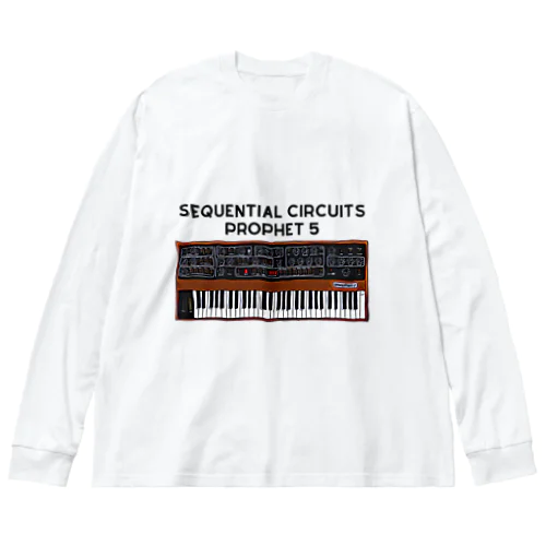 Sequential Circuits Prophet 5 Vintage Synthesizer ビッグシルエットロングスリーブTシャツ