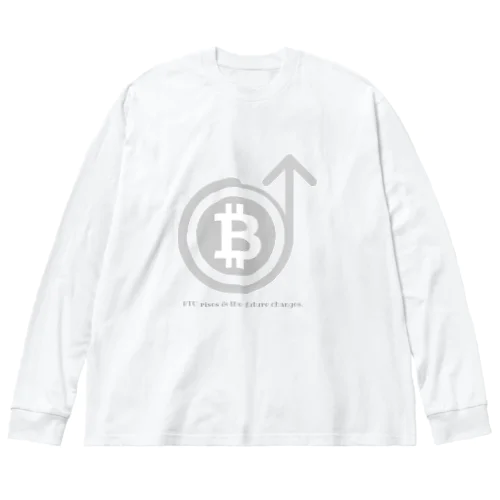 急上昇ビットコインシリーズ（灰ロゴ） Big Long Sleeve T-Shirt