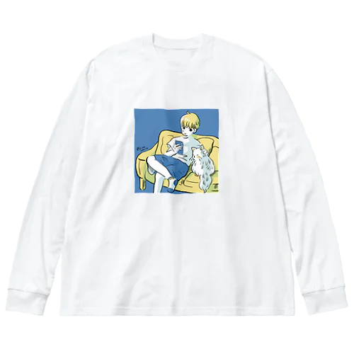 僕と猫 ビッグシルエットロングスリーブTシャツ