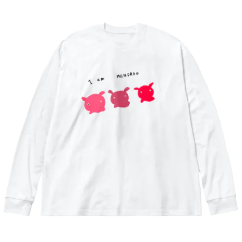 めんだこ３匹 ビッグシルエットロングスリーブTシャツ