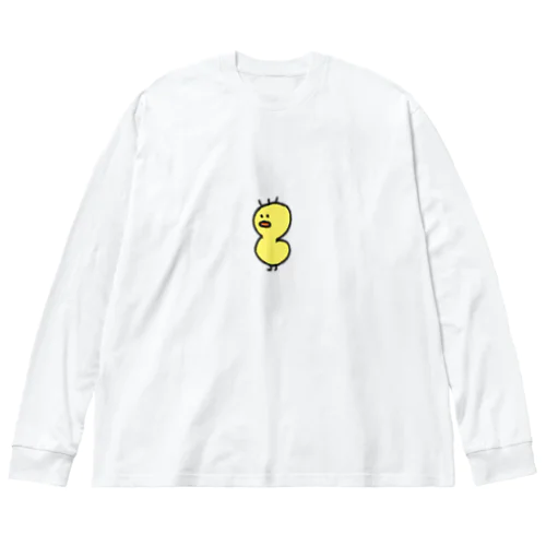 ぼそぼそなヒヨコ ビッグシルエットロングスリーブTシャツ