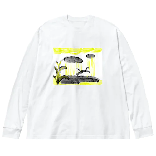 天気雨 ビッグシルエットロングスリーブTシャツ