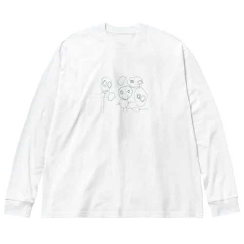 らくがきふぁみりー ビッグシルエットロングスリーブTシャツ