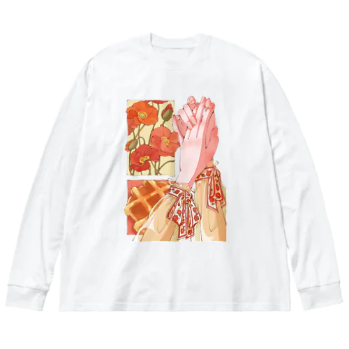 ポピーとワッフルと指先 Big Long Sleeve T-Shirt