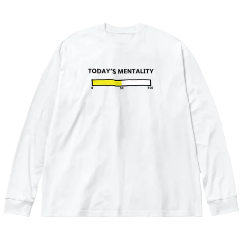 本日の精神状態はこちらです(50%) Big Long Sleeve T-Shirt