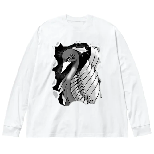 不死鳥アート　モノクロ Big Long Sleeve T-Shirt