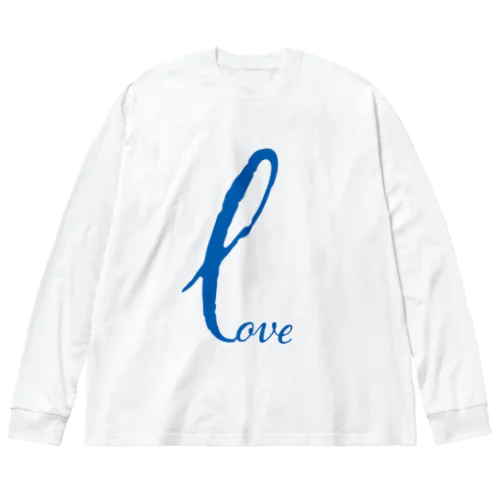 Love Blue Ribbon ビッグシルエットロングスリーブTシャツ