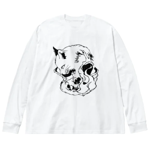 Cats And Skulls ビッグシルエットロングスリーブTシャツ