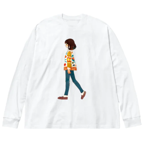 インディゴのジーンズ Big Long Sleeve T-Shirt