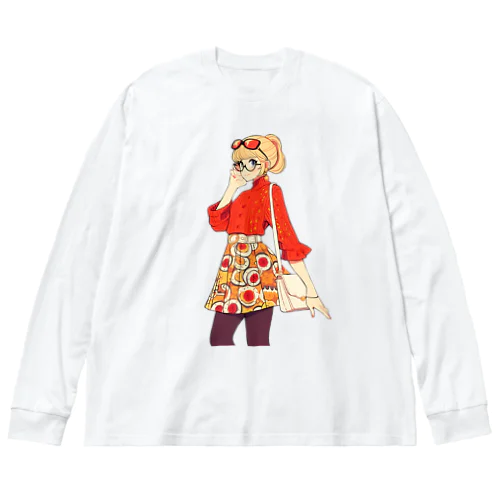 赤いスウィター Big Long Sleeve T-Shirt