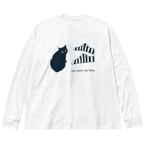 黒猫と靴下 Big Long Sleeve T-Shirt