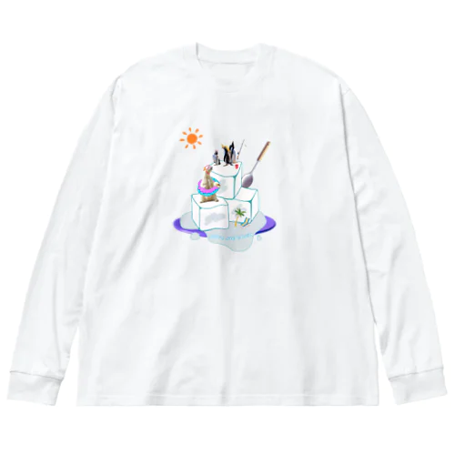 かき氷始めました。 ビッグシルエットロングスリーブTシャツ