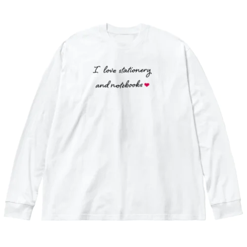 文房具と手帳が大好き・ハート Big Long Sleeve T-Shirt