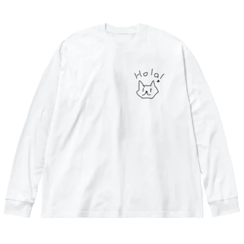 Hola!ネコ ビッグシルエットロングスリーブTシャツ