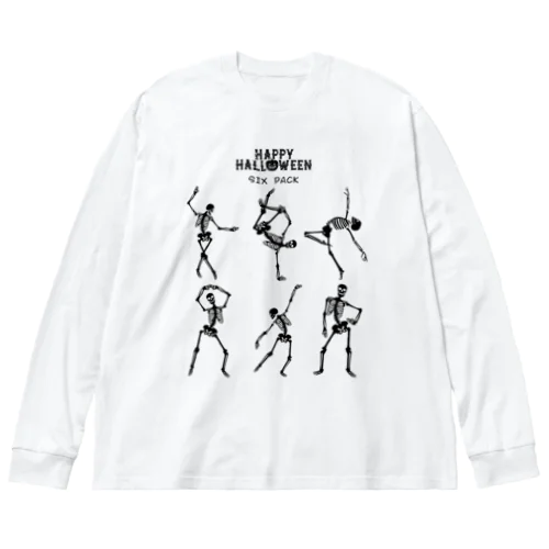 ガイコツ6人組ハロウィン Big Long Sleeve T-Shirt