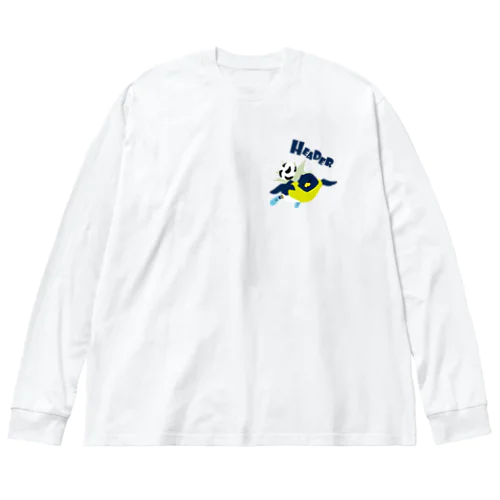 ペンギンサッカー部・ヘディング ビッグシルエットロングスリーブTシャツ