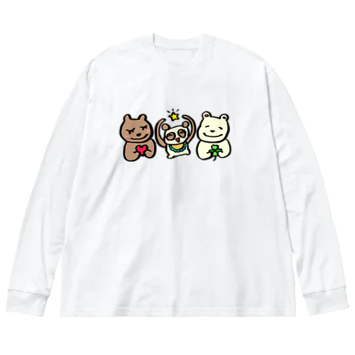 くまくまファミリー Big Long Sleeve T-Shirt