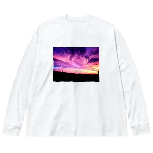 夕焼けと鱗雲 ビッグシルエットロングスリーブTシャツ