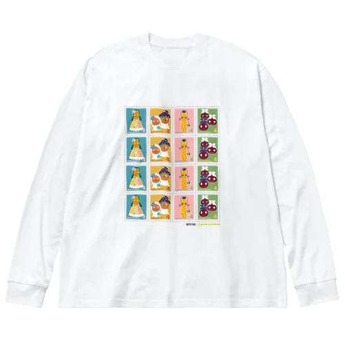 キャトル切手_お野菜ファッションショーA 4×4 Big Long Sleeve T-Shirt