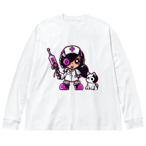 CuteCombat_nurse(ナース)_ver.003 ビッグシルエットロングスリーブTシャツ