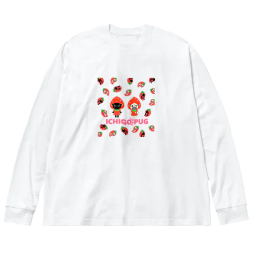 いちごちゃんパグ Big Long Sleeve T-Shirt