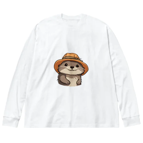 ぽけっとの帽子をかぶったステッカー Big Long Sleeve T-Shirt