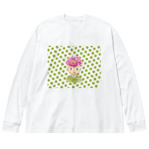 Botan green Dotto Big Long Sleeve T-Shirt