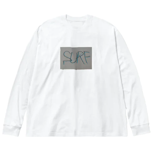 SURF 文字(青影) Big Long Sleeve T-Shirt